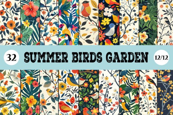 Elevating Creative Projects with the Summer Birds Garden Pattern Collection