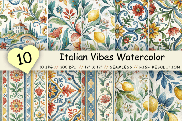 Evaluating Italian Vibes Watercolor Digital Paper for Creative Projects
