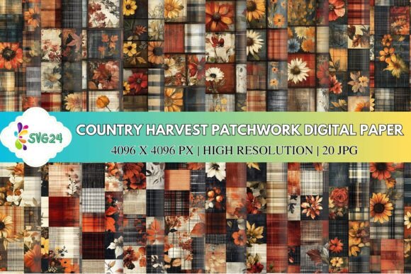 Evaluating the Country Harvest Patchwork Digital Paper Collection for Seasonal Design