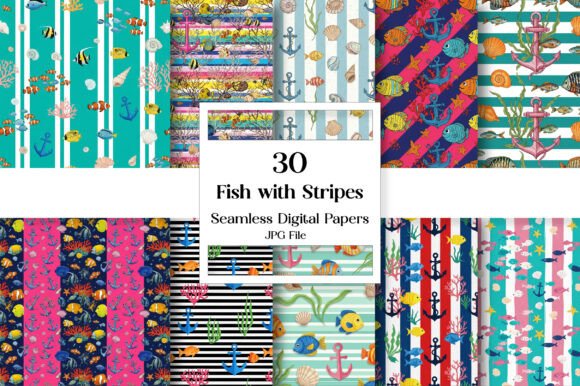 Evaluating the Fish with Stripes Seamless Pattern for Modern Design Projects