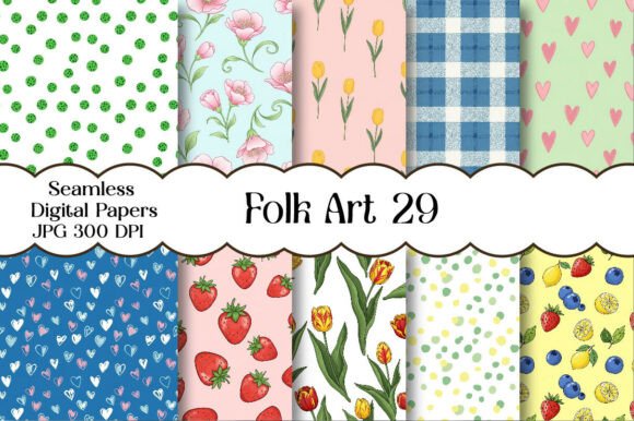 Folk Art Digital Papers: Vibrant Tradition for Modern Design