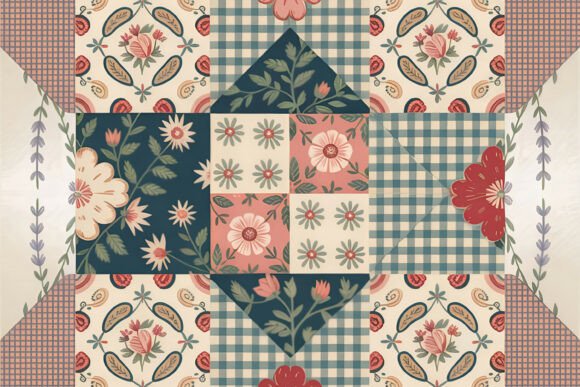 Grandmillennial Patchwork Floral Art Guide