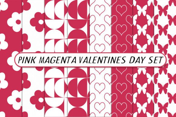 Pink Magenta Valentine's Day Set for Design