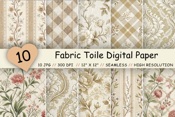 Strategic Design Decisions: Leveraging the Fabric Toile Digital Paper Pack for Vintage Branding