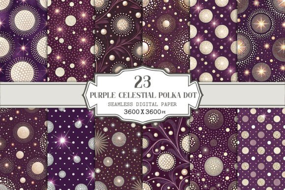 Unlocking Creative Potential: A Guide to High-Resolution Purple Celestial Polka Dot Seamless Patterns