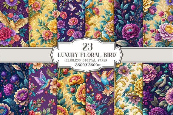 Unlocking Creative Potential with the Luxury Floral Bird Seamless Pattern Bundle
