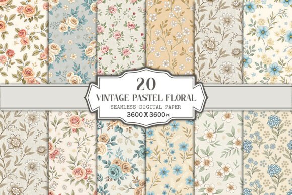 Unlocking Creative Potential with Vintage Pastel Floral Seamless Patterns