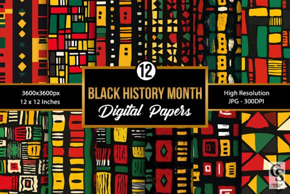Unlocking Creativity with Abstract Juneteenth Black History Papers