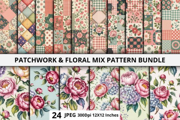 Unlocking Nostalgia: Creative Applications for the Patchwork and Floral Mix Pattern Bundle