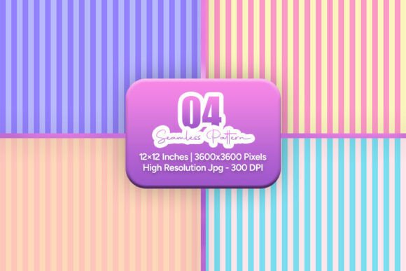 Vibrant Pastel Stripe Seamless Pack for Design